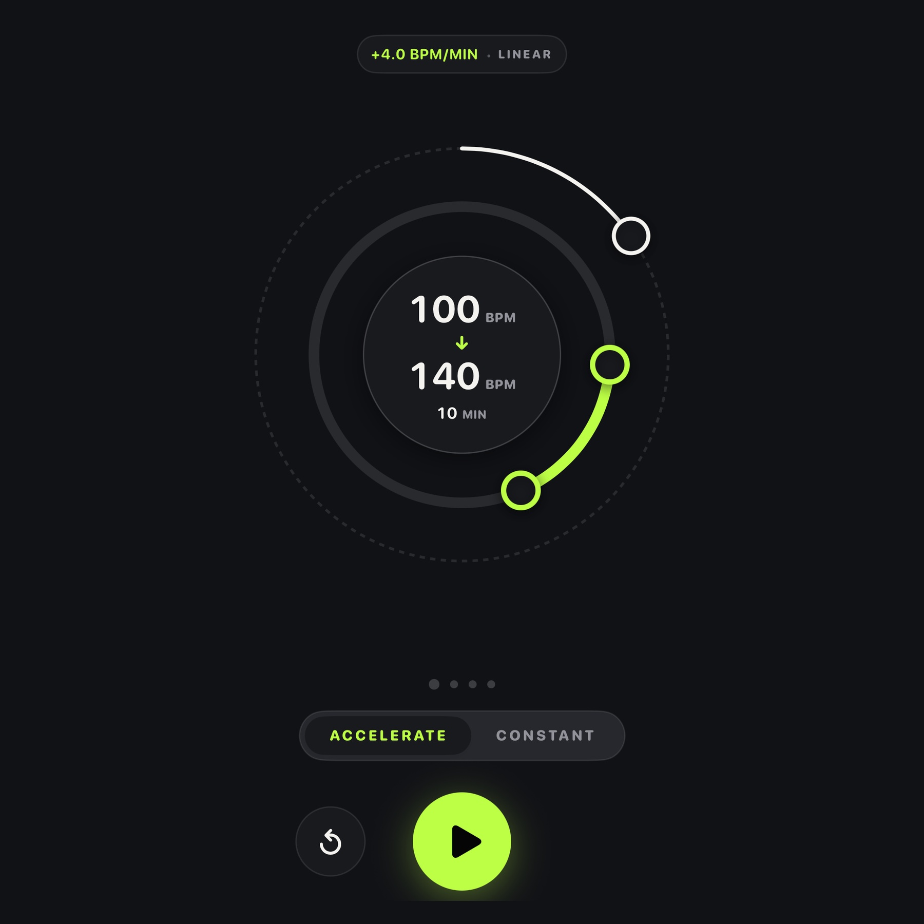 Accelerate tempo-training metronome preview